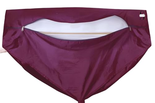 Image of SELENO AC Service Cleaning Washing Cover for 1 Ton & 1.5 Ton Split AC Indoor Unit | Easy Fit for Home & Professional Use (100% Waterproof) (Maroon)