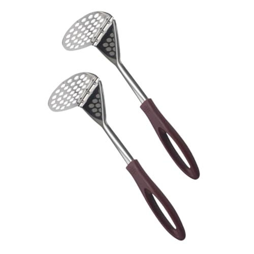DINHEAROM 2Piezas Palas Inoxidable para Unidades De Herramientas De Cocina Prácticas para Machacar Patatas Color Plata