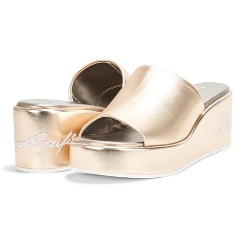 Image of KARL LAGERFELD Women's Calvina Slip on Platform Wedge Sandal