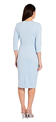 Image of Adrianna Papell Knit Crepe Tie Waist Sheath Dress