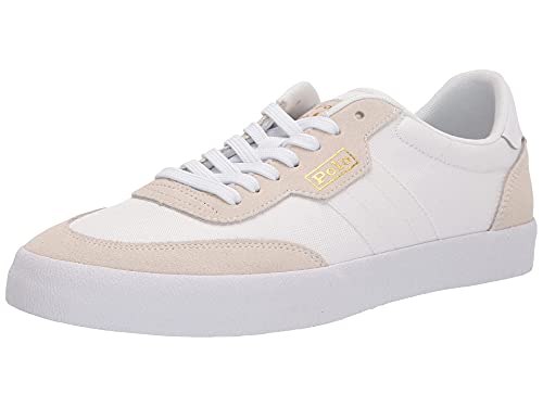 POLO RALPH LAUREN Baskets Court VLC pour homme, blanc/blanc pur, pointure 40, Blanc/blanc pur, 40 EU