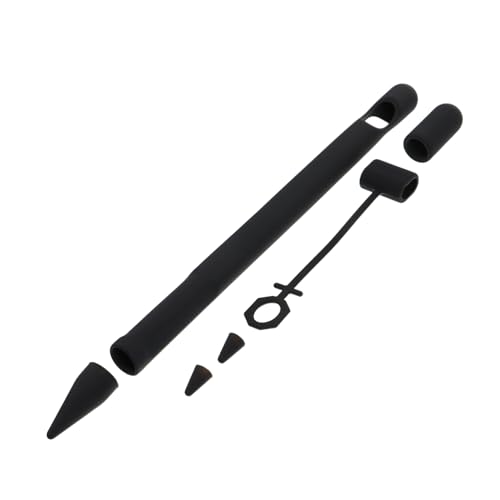 QUMIIRITY アップルペンシル専用シリコンカバー 保護スリーブ 滑り止め機能 おしゃれなデザイン 充電対応 水墨黒