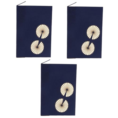 STOBOK 3pièces Cartes De Vœux Créatives Cartes De Félicitations Pour Diplômés Pour Anniversaires Et Célébrations Bleu