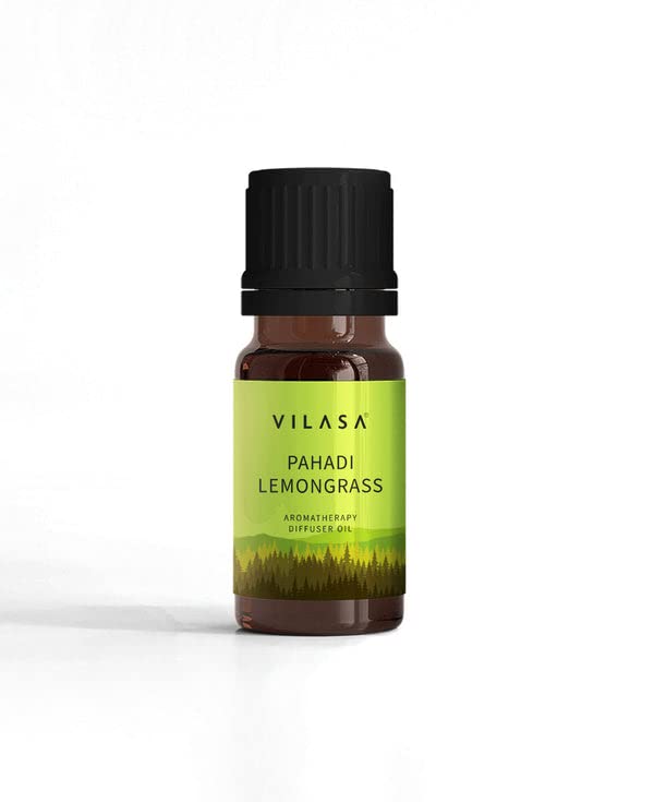 VILASA Pahadi Lemongrass Diffuser Aroma Oil Diffuser Oil for Home, Office & Spa | Fragrance Oil, Aromatherapy Oil (10 ml)
