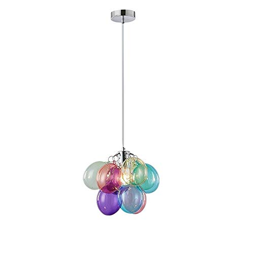 Lustre ballon coloré pour chambre d'enfant et salle à manger avec 5 têtes LED