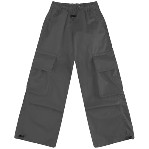 JEYPINMI Boys Girls Elastic Waist Cargo Trousers Casual Outdoor Joggers Pants with Pockets Athletic Bottom4