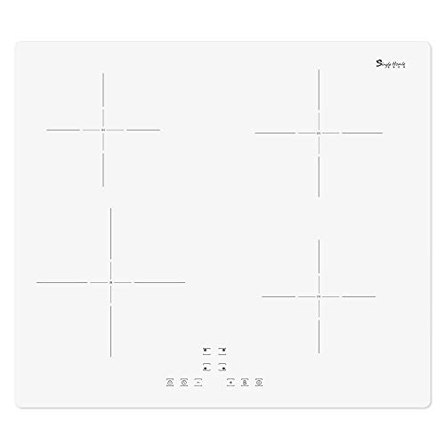Crazy Clearance Singlehomie Induction Cooktop Cooker Stove Top 4 Burner Built-in 220-240V White Ceramic Glass