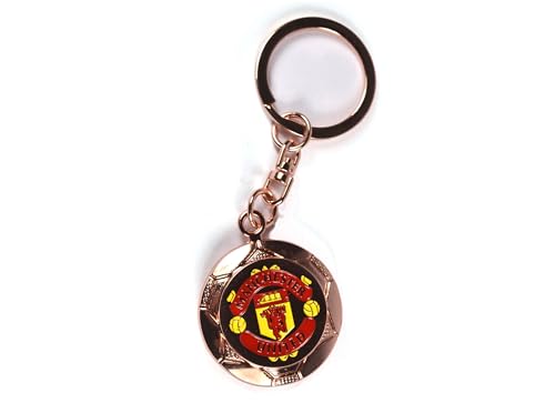 Image of Manchester United FC Ball Keyring (One Size) (Rose Gold)