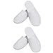 2 pares de pantuflas de spa blancas con punta cerrada, pantuflas desechables para huéspedes de hotel, para hombres y mujeres, para spa, hotel, cualquier fiesta (blanco)
