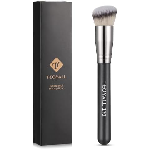 TEOYALL Angled Kabuki Brush for Flawless Makeup Cover