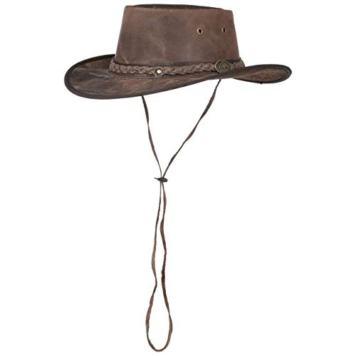 Preisvergleich Produktbild SCIPPIS Henbury Traveller Lederhut Herrenhut Anglerhut (XL (60-61 cm) - braun)