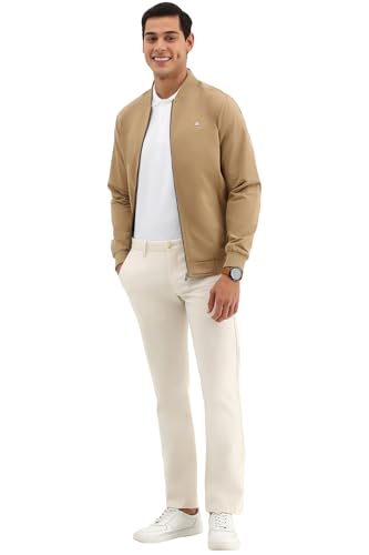 Image of Allen Solly Men Beige Solid Full Sleeves Casual Jacket