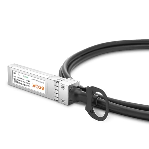 Image of 6COMGIGA 10G SFP+ DAC Cable, 3 M (10ft) Passive Twinax Cable, Direct Attach Copper, SFP+ to SFP+, 10GBASE-CU Cable for Cisco, Ubiquiti, D-Link, Supermicro, Netgear, 3 Meter