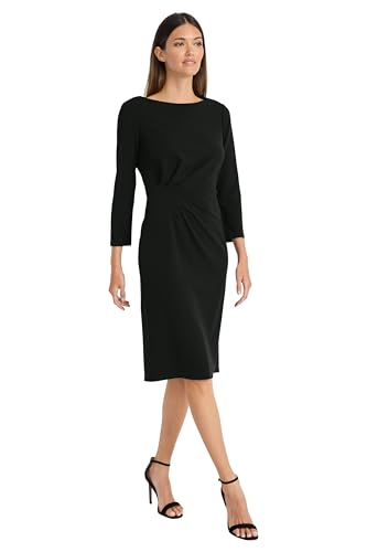Image of Maggy London Womens Scuba Crepe Pleat Tuck Waist DressDress