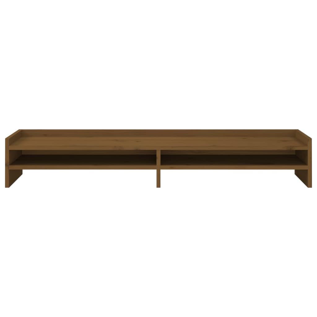 Supporto per monitor 100 x 24 x 16 cm in legno di pino solido marrone 02_0004477
