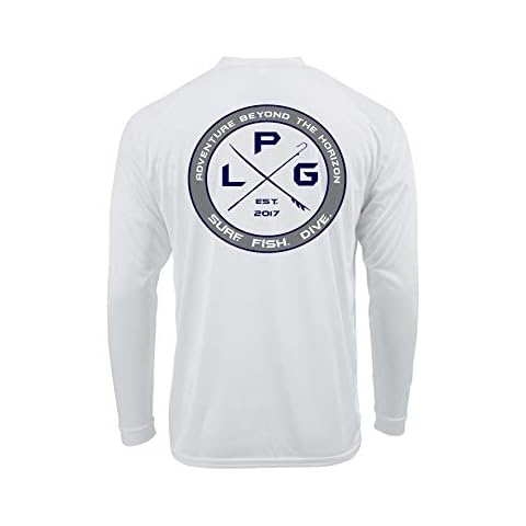 LPG Apparel Co. Mark Ray UPF50+ Dri-Fit Long Sleeve Performance Wicking Fishing T-Shirt (Large, Round Gaff & Surfboard) Cover