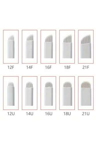 İğne, 7CF Kıl Tekniği Microblading 10 Adet Kalıcı Makyaj 0.25 mm