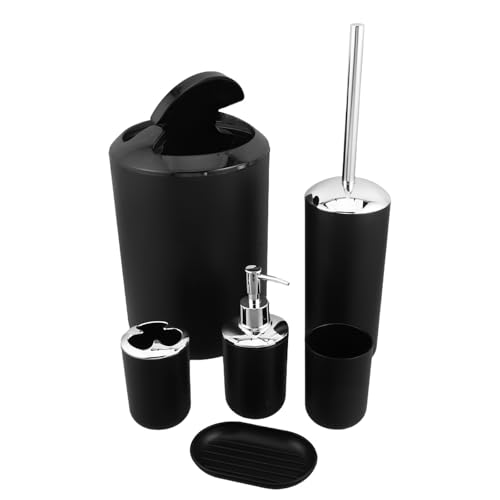 Accesorios de baño negro DECHOUS con diseño resistente minimalista para lavabos modernos 2