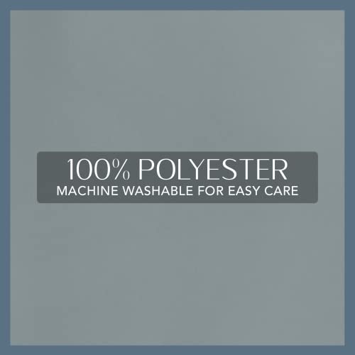 Elrene Home Fashions Sunveil Vanderbilt Straight Pleated Valance With Yarnlock Technology, 50 In X 18 In (Straight Valance), River Blue #TOP3