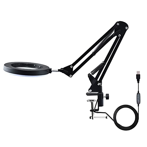 YZYDF Lupa de soldadura plegable de 15,5 cm, 10 unidades, para reparación de escritorio, lectura, soldadura, belleza, cristal LED