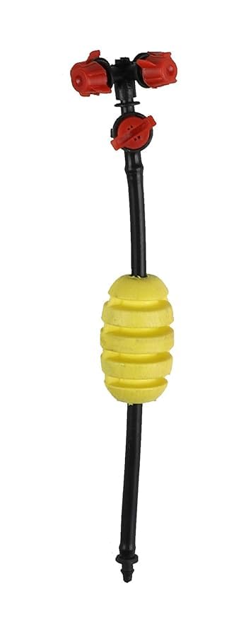 Ecoflo Single Fogger 4way for Irrigation with Antileak tubing Connector and Weight - Best for Green House and polyhouse (Pack of 5)-image-41