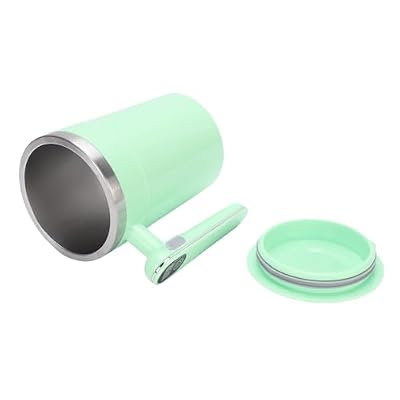 Sorandy Automatic Stirring Coffee Mug, Temperature Display Design Magnet and High Speed Blending, 400ml Electric Stirring Cup for Office Travel Use (Green)
