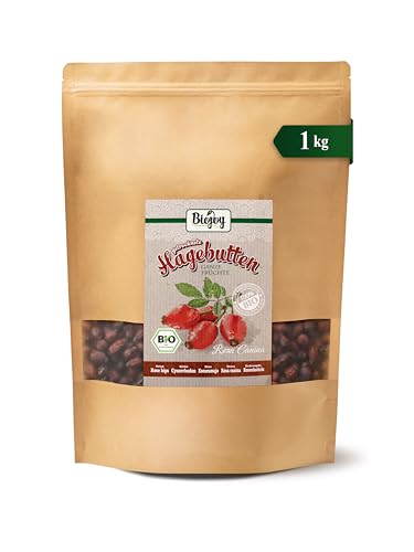 Biojoy Bacche di Rosa Canina BIO (1 kg), frutta secca e intera (Rosa canina)