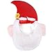 Ipetboom Santa Dog Cat Costume Holiday Santa Hat with White Beard Mustache Funny Small Dog Headgear Headpiece Christmas Pet Costume Dress Up Accessories