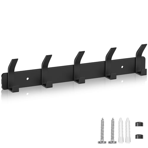Eucomir Percheros Pared, Perchero De Pared, Percheros Pared Adecuado Para Cocina, Dormitorio, Baño, Oficina, Negro