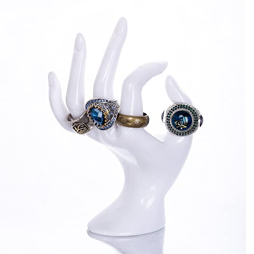 Image of Maxsirui Hand Form Ring Holder Jewelry Display Organization Rack Bracelet Ring Watch Stand Support Aesthetic Y2k Room Decor (White)