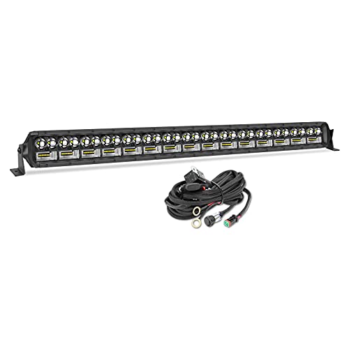 LED Light Bar with Wiring Harness, Niwaker 30 Inch 405W Spot Flood Combo Beam Off Road Driving Light Bright LED Fog Light Bar with Wiring Kits Waterproof LED Light Bar for Truck UTV ATV Car Boat
