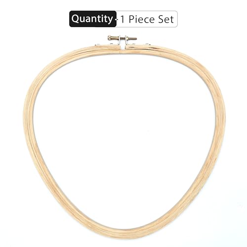 Image of Embroiderymaterial Embroidery Hoop Ring Frame for Cross Stitch Craft Sewing and Embroidery Purpose Triangle Shape(9.87x10 Inch, 1 Pieces)