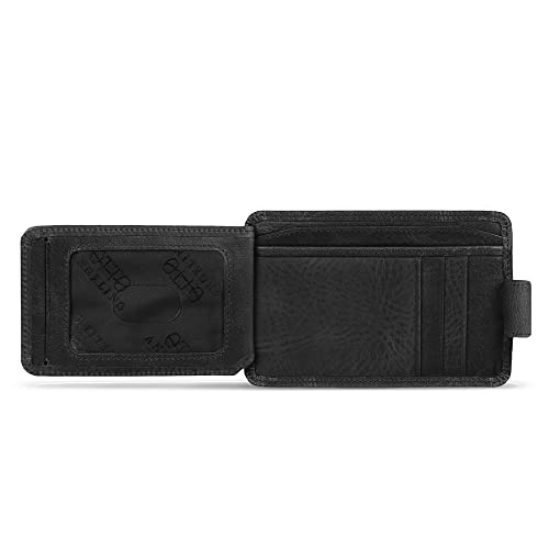 RFID Blocking Minimalist Men’s Wallet - Slim, Italian Leather Credit Card Holder and Zippered Coin Slot3