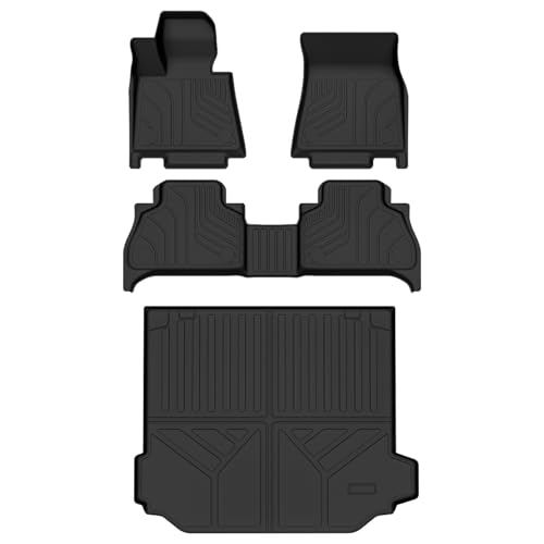 Auxko All Weather Floor Mats Cargo Mat Fit for BMW X5 2019-2025 2026 TPE Liners Accessories All Season Guard Odorless Anti-Slip Floor Mats Cargo Mat for BMW X5 2019 2020 2021 2022 2023 2024 2025 Black