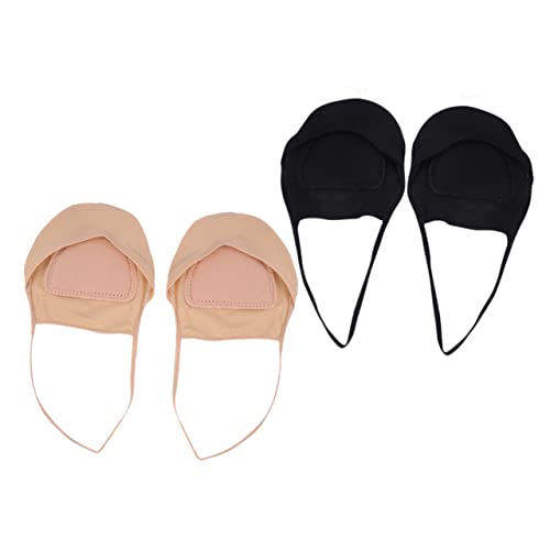 minkissy 2pairs Invisible Half Socks for Women Cushioned Foot Pads for High Heels Dance Shoes and Everyday Wear Elastic Sling Back for Comfort and Support