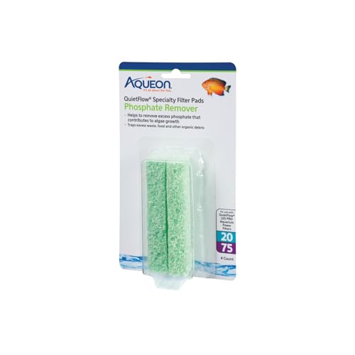 AqueonReplacement Specialty Filter Pads – Phosphate Remover Size 20/75, 4-Pack (Pack of 1)