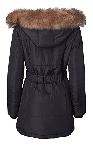 Sportoli Jackets for Women Down Alternative Parka Longer Winter Puffer Coat with Fur Hood3