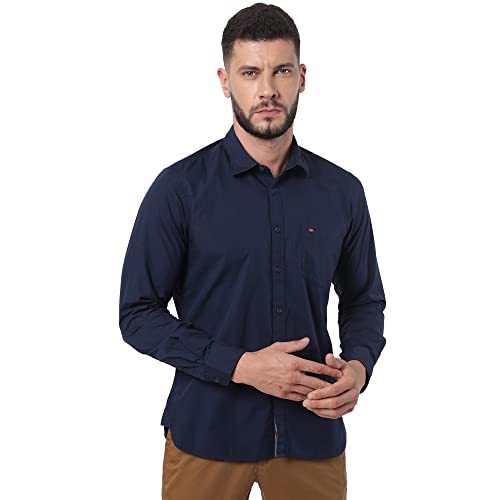 Image of Arvind AD Men White Slim Fit Shirt