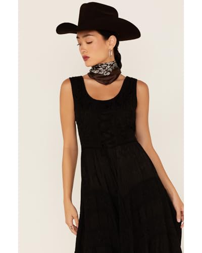 Image of Scully Ash Grey Full Length Lace-Up Front Womens Sleeveless Dress HC118