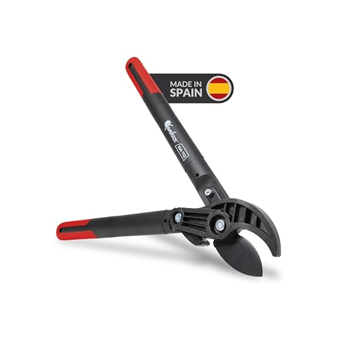 KAMIKAZE KM752 Tijera de Dos manos para Poda de Arboles. Corta ramas con Sistema Multiplicador de Fuerza. Tijera de Poda para Madera con Mangos Ergonómicos Ideal para Ramas de 28mm. Longuitud 46cm