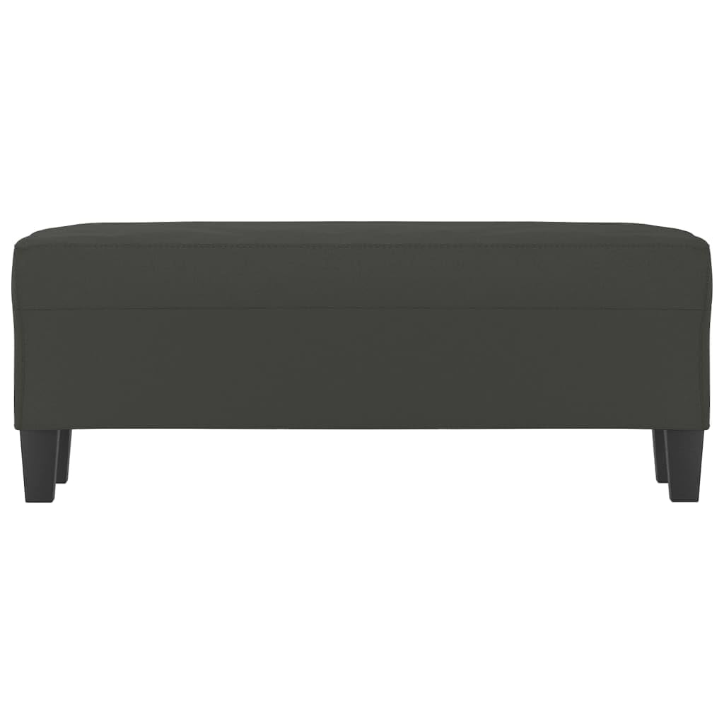 Banc Gris foncé 100x35x41 cm Tissu microfibre