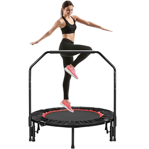 LIFERUN Fitness Trampolin Indoor Ø101cm,Tragfähigkeit 150...
