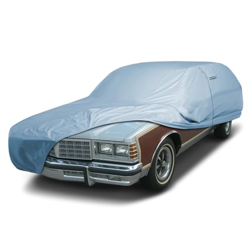 Image of Car Cover All Weather for 1971-1978 Grand Safari Station Wagon | Heavy Duty Waterproof Custom Fit Hail UV Sun Rain Snow Protection for Automobiles Outdoor Indoor Full Exterior (Sky Gray)