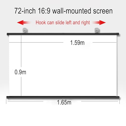 Pantalla portátil manual para proyector 72 pulgadas miniatura 2