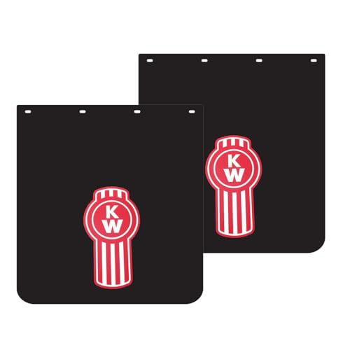 24X24Mud Flaps for Trailer Trucks Semi-Trucks Heavy Duty Black Letter Logo Mud Flaps 2Pcs (24x24)