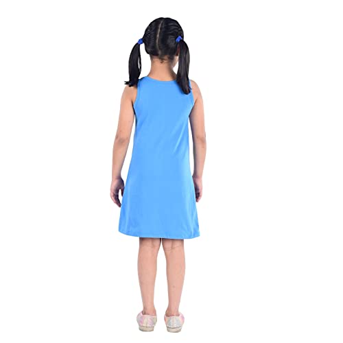Image of YouGotPlanB 100% Cotton Printed Above Knee Length Dress for Girls
