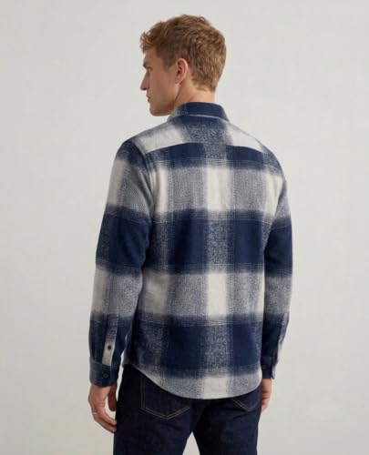 Image of DEELMO Men's Cotton Blend Printed Checkered Casual Shirt | Full Sleeve Button Down Regular Fit Collared Shirt | Soft & Breathable Everyday Wear for Office (Available in Plus Size)