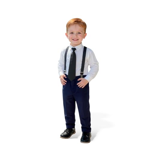 Image of Yilaku Baby Boy Clothes Toddler Dress Outfits Cotton Shirt + Jean Pants 2 Piece Boy Suit sets 1-7 Years