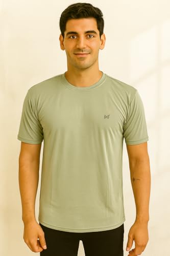 Image of Force NXT Anti Viral Anti Odour Cool Men Round Neck T-Shirt | Sportswear Breathable Solid Men T-Shirt for Gym, Running, Workout, and Casual Wear | Pack of 5