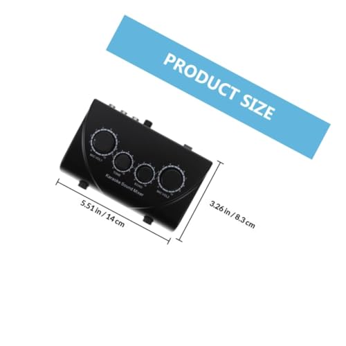 Câbles inclus mélangeur de son karaoké noir double micro compact - 2
